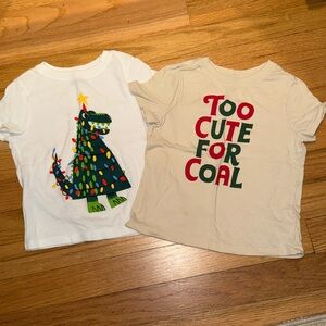 Old Navy holiday toddler holiday T-shirts, 2T. 2 shirt bundle.